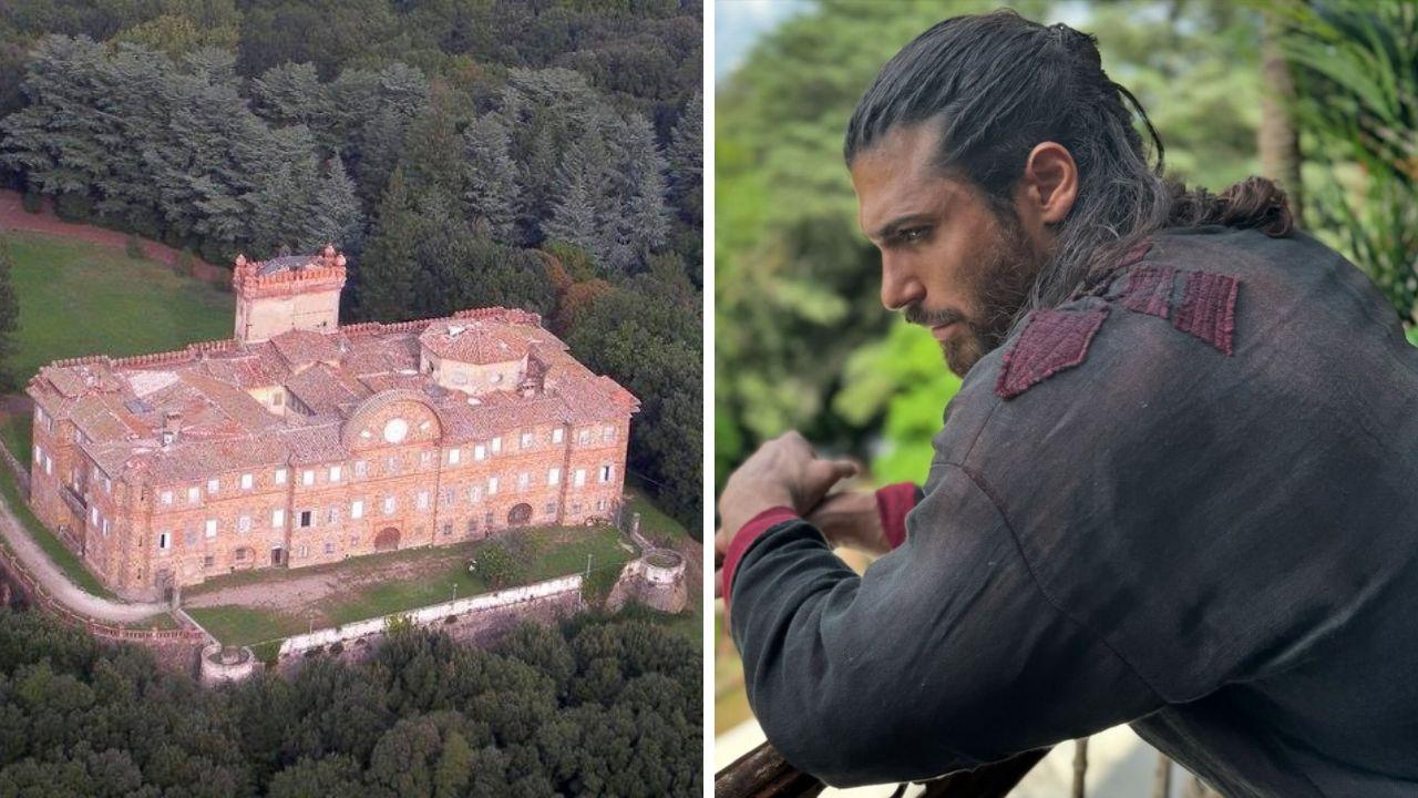 
	Il castello delle riprese e a destra Can Yaman

