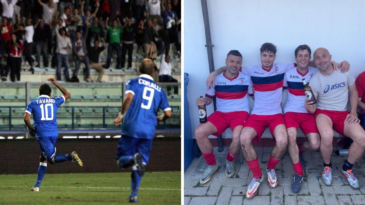 
	Da sinistra&nbsp;Tavano, Pietro e Giulio Pierottoli e Coralli dopo la vittoria del campionato di Seconda

