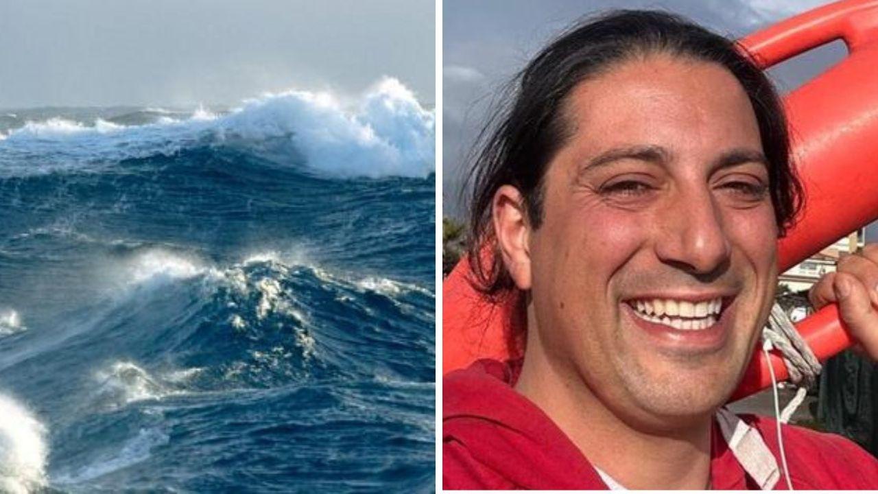 A destra il bagnino Ruben Ricci