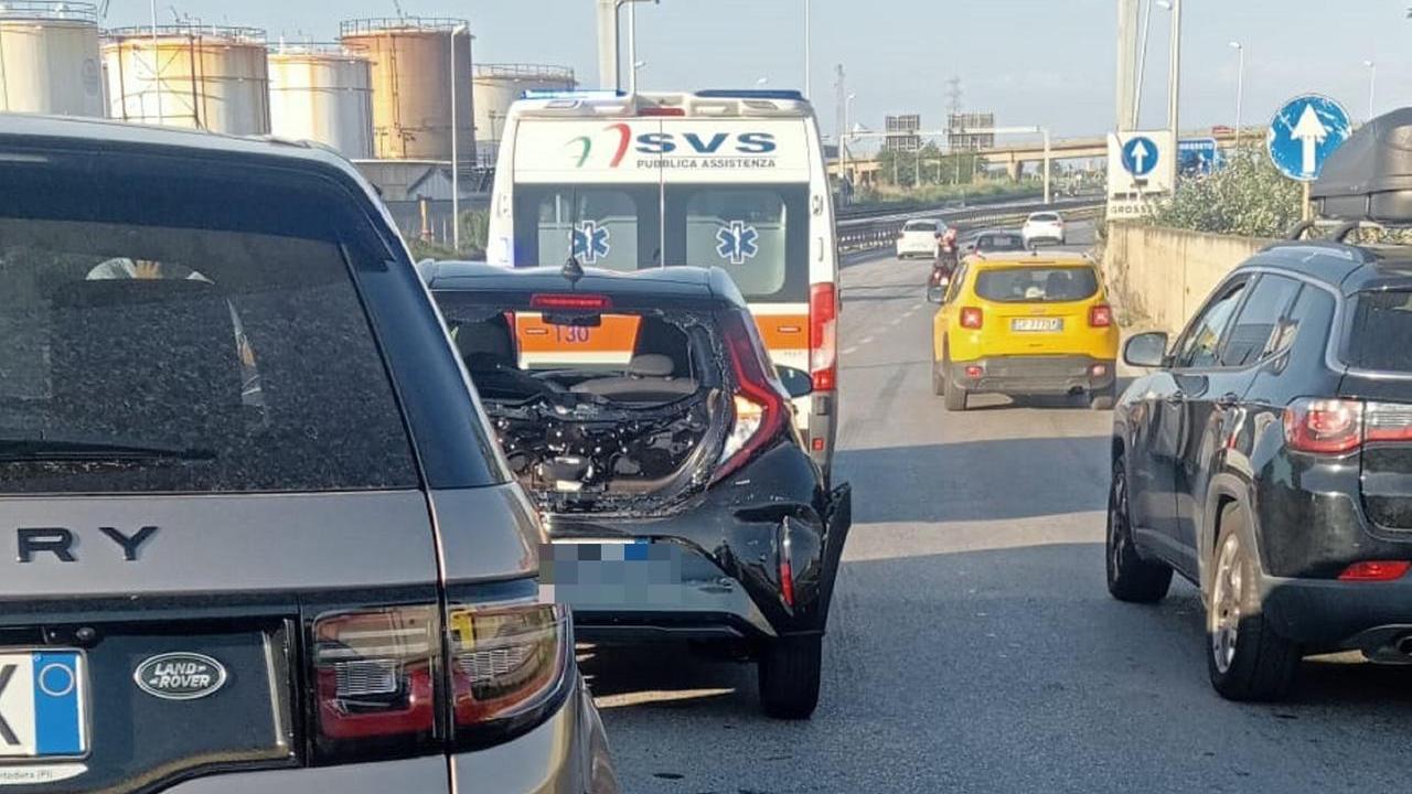 L'incidente all'imbocco della Fi-Pi-Li