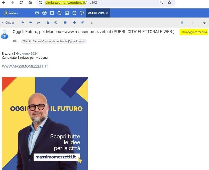 Modena, scoppia il caso in Comune: «Inviata ai dipendenti mail pro-Mezzetti»