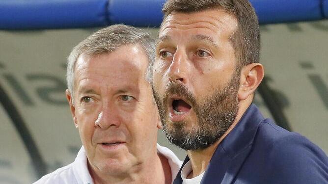 Il direttore sportivo Stefanelli col patron Knaster