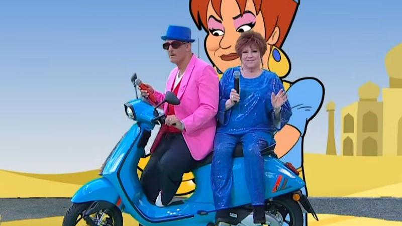 "Una Vespa in 2”, Orietta Berti e Fiorello omaggiano il mito di Pontedera