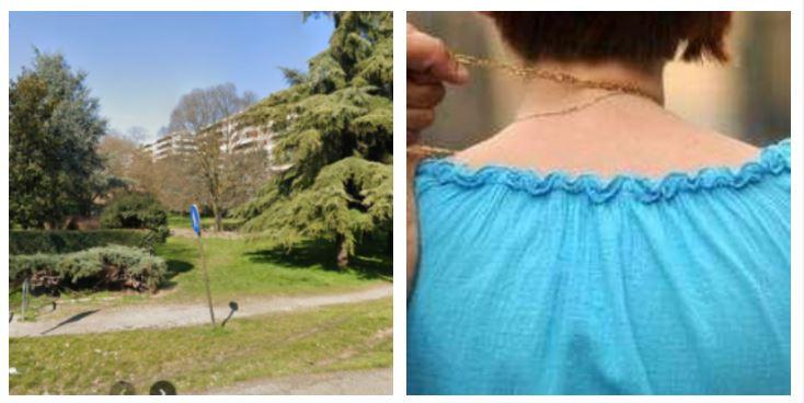 Strappa la collana di dosso a una mamma e poi fugge