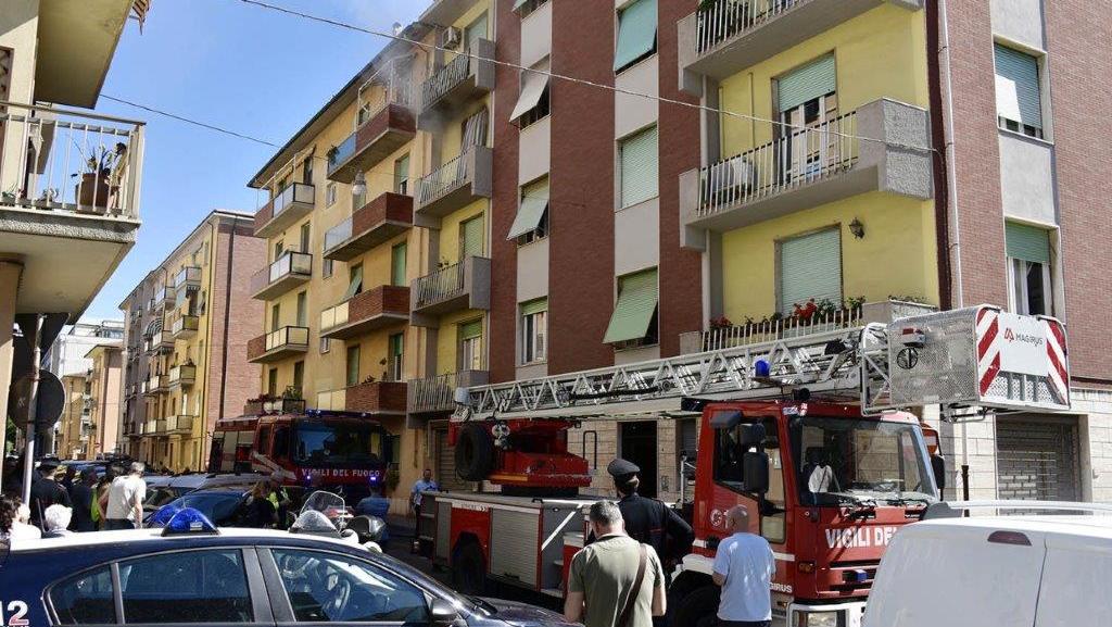 Via L’Hermite dopo l’incendio di mercoledì scorso (Foto Pabar)