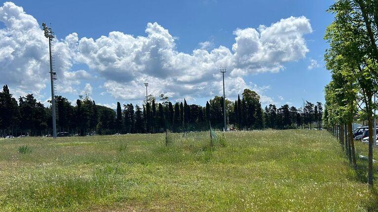 L'area destinata a parcheggio temporaneo