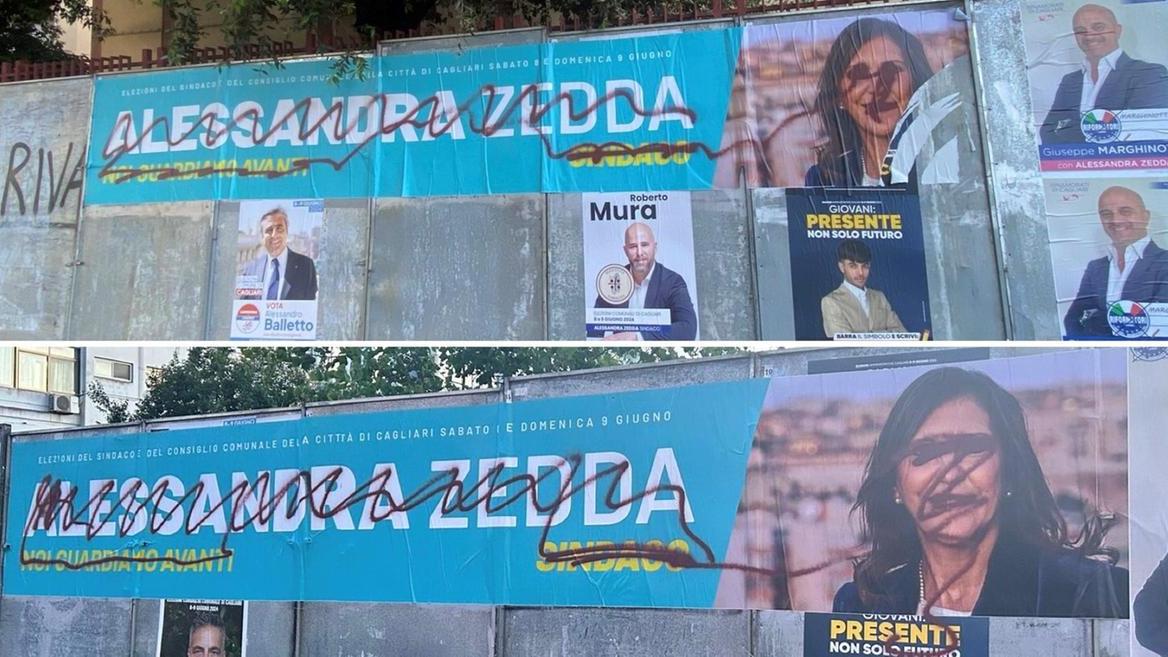 Elezioni a Cagliari, vandalizzati i manifesti di Alessandra Zedda