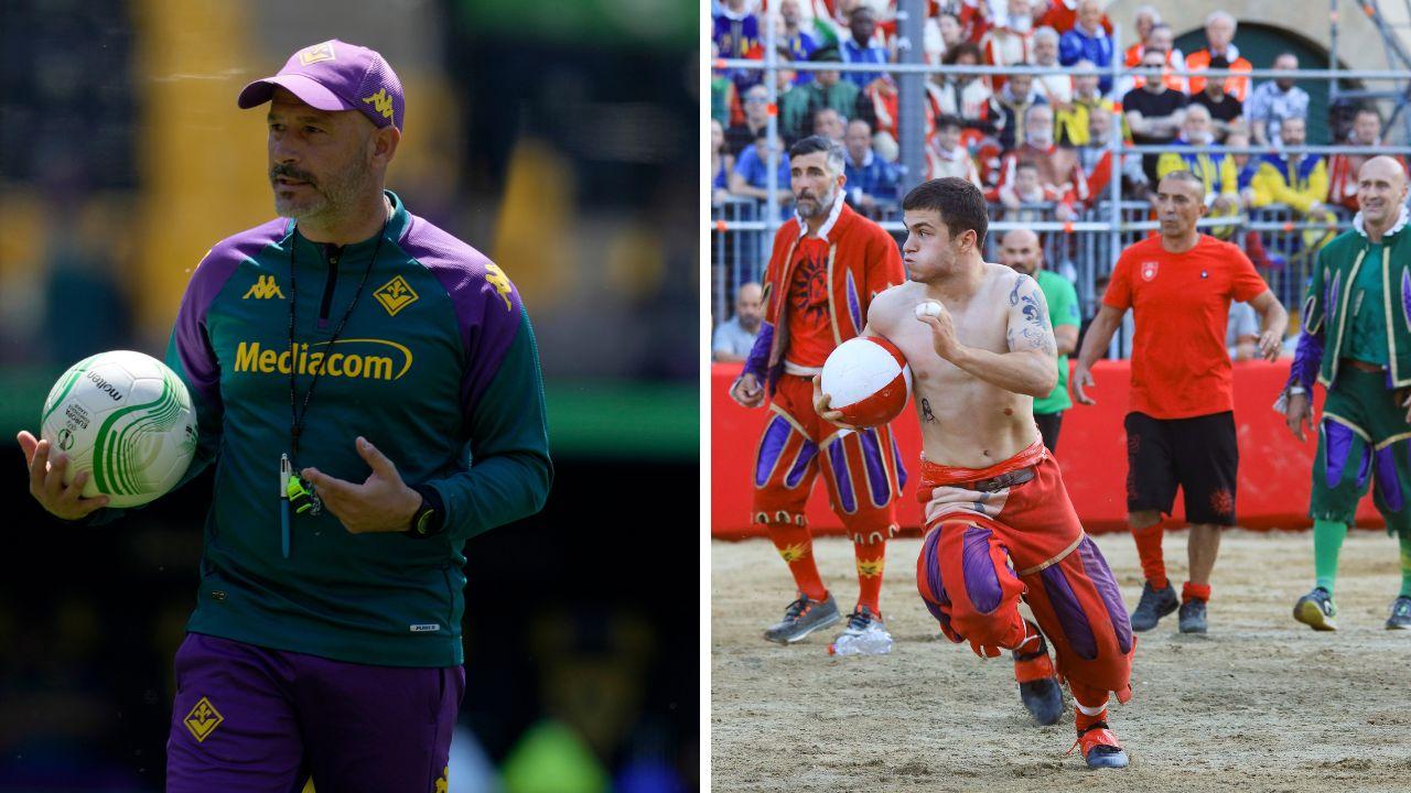 
	Il tecnico Viola e la semifinale del 2023 di Calcio storico (foto Niccol&ograve;&nbsp;Cambi)

