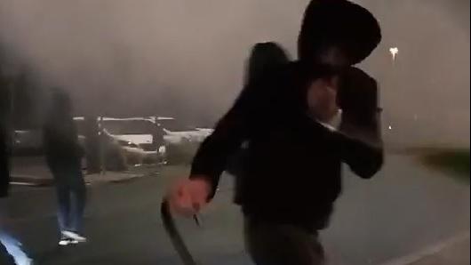 L’immagine ripresa dalle telecamere la notte del 25 aprile