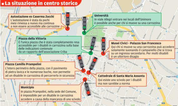 «Reggio Emilia non è una città a misura di disabile» 