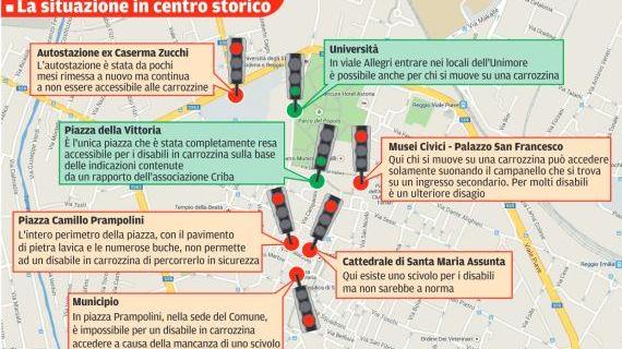 «Reggio Emilia non è una città a misura di disabile»