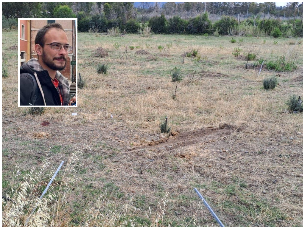 
	Il luogo dove &egrave; avvenuto l'incidente e nel riquadro la vittima, Simone Pisu&nbsp;

