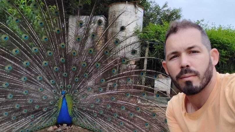 Alessio Ciompi con il pavone