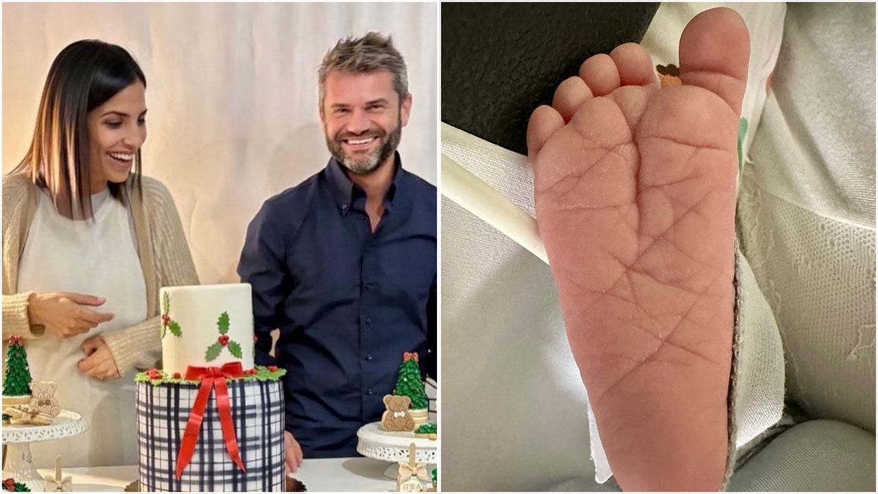 
	La coppia e il piedino del piccolo (foto dal profilo&nbsp;Instagram)

