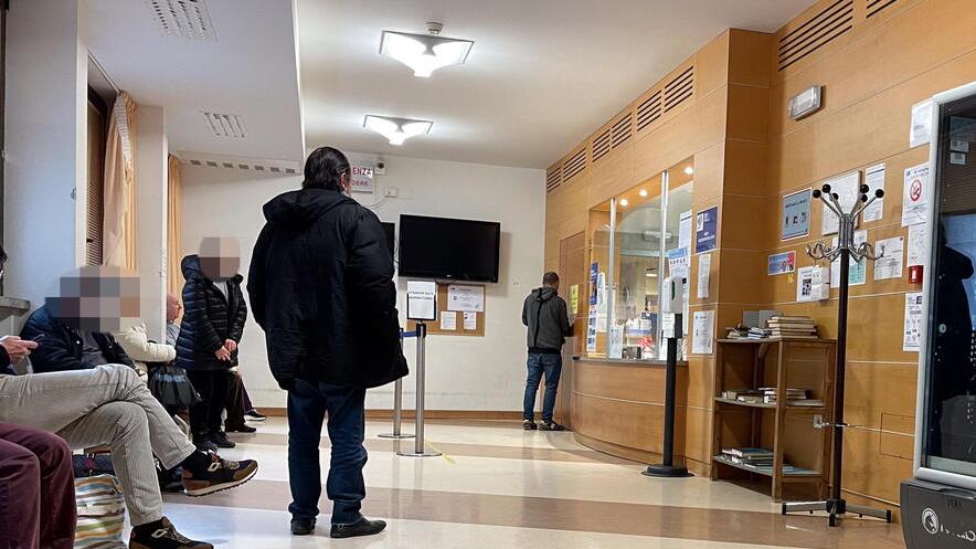 La sala d'aspetto del pronto soccorso dell'ospedale di Pescia