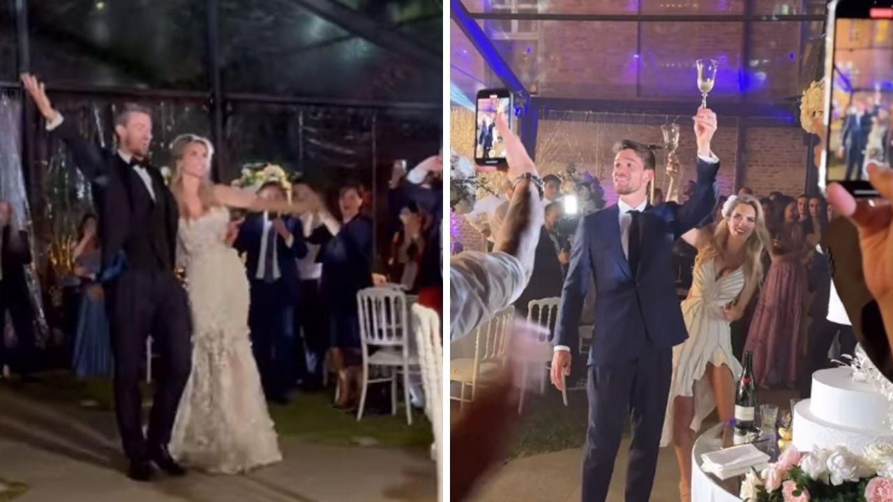 
	Due momenti della festa (foto dalla pagina Instagram di Daniele Rugani)

