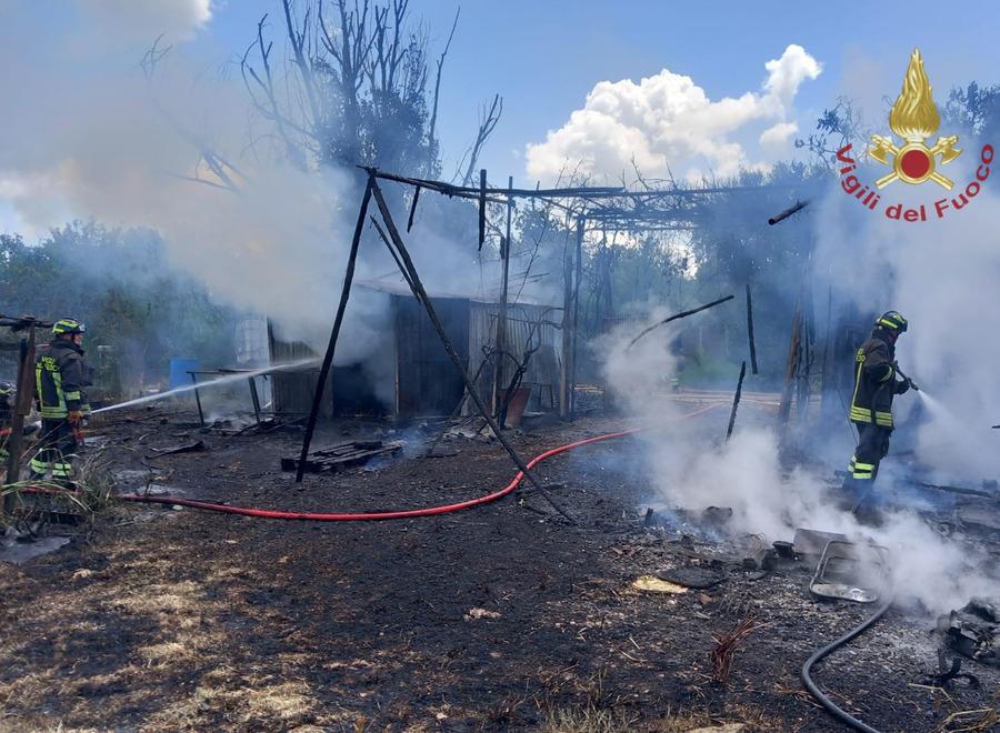 L'intervento dei vigili del fuoco