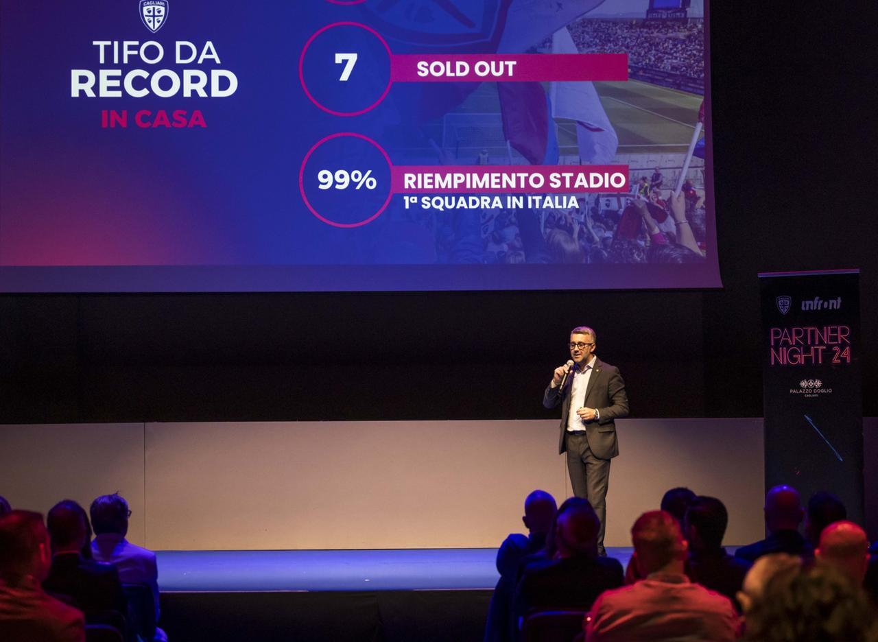 Il Cagliari festeggia la chiusura del campionato con la Partner Night 24