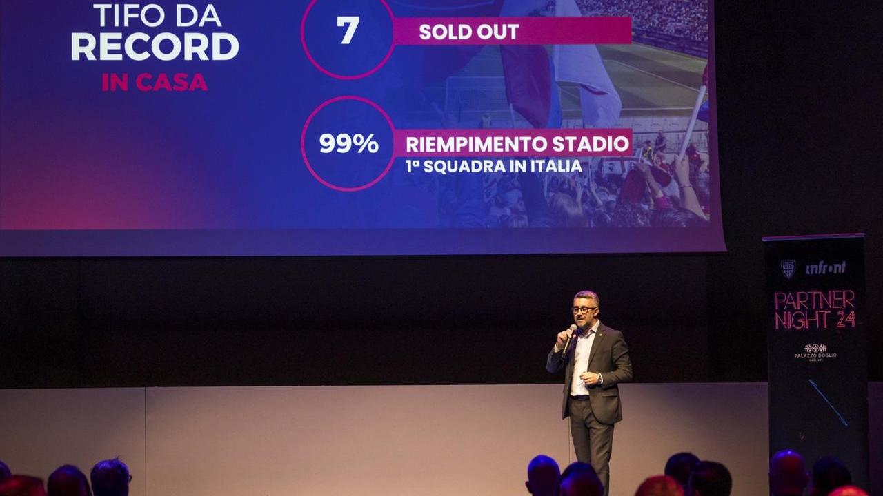 Il Cagliari festeggia la chiusura del campionato con la Partner Night 24