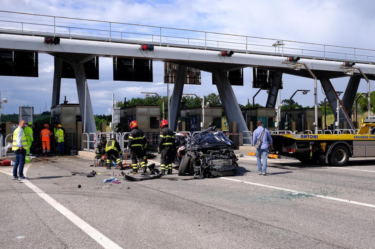 
	Una delle auto coinvolte nello schianto di domenica 2 giugno (foto Falorni / Silvi)

