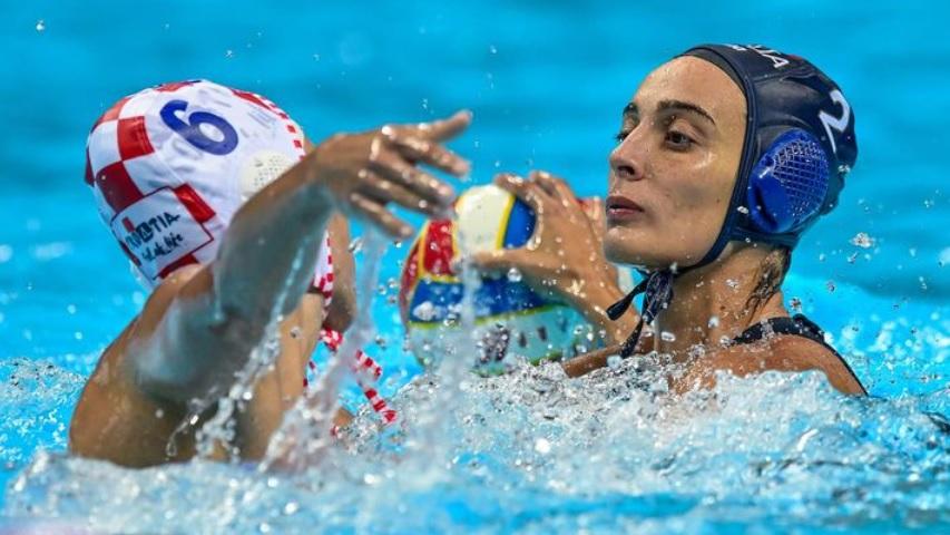 Chiara Tabani in vasca con l’Italia