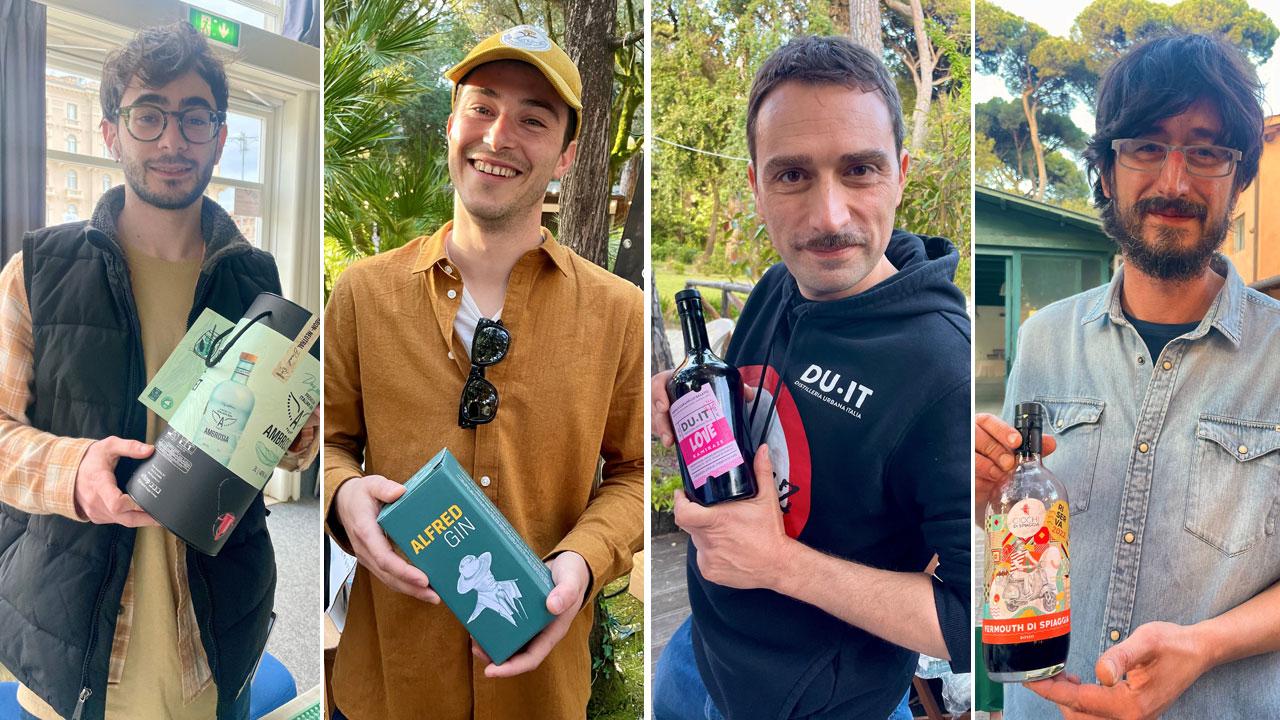 Da sinistra, Saverio Bertagni di Indie (Barga); Alessandro Gherardi di Opificio 77 (Massa); Tommaso Pieri di Du.It (Firenze) e Davide Pellegrini di Giochi di Spiaggia