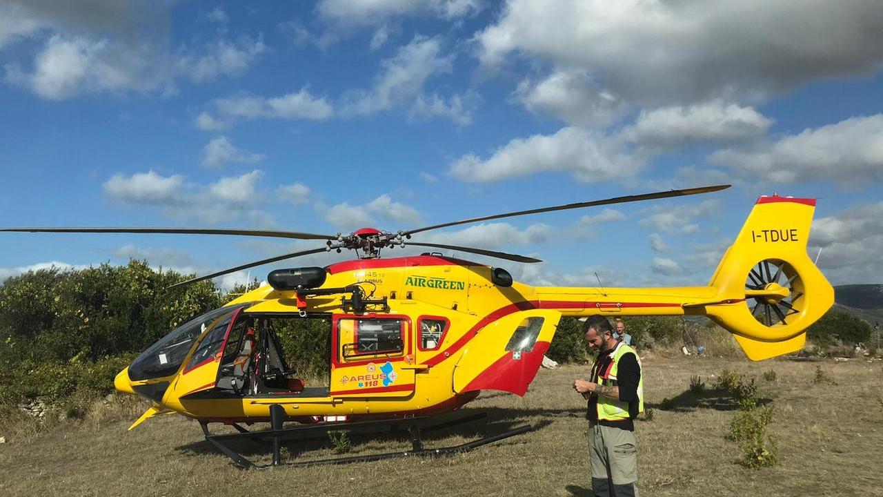 L'elisoccorso (foto di reperterio)