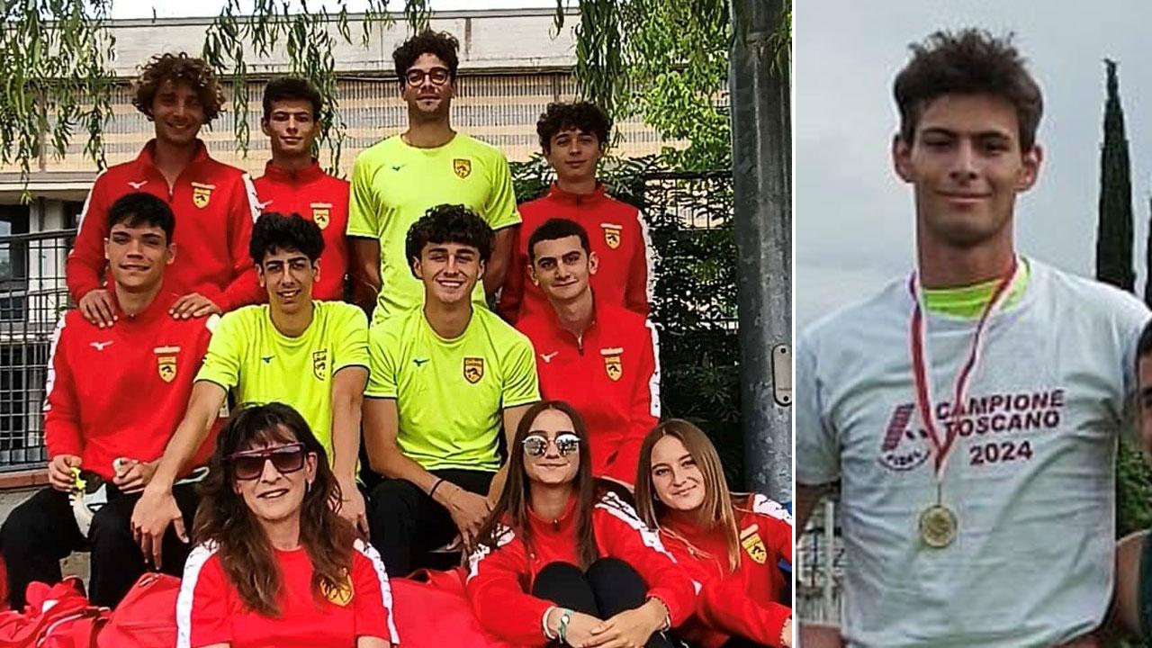 La squadra multiplisti del Centro Atletica Piombino a Firenze e Marco Beccari l’atleta ha sfioratola gara perfetta conquistando il titolo regionale