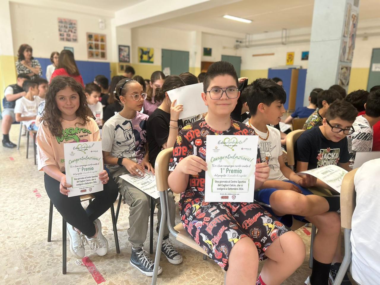 
	La premiazione degli alunni dell'istituto comprensivo di viale Diaz

