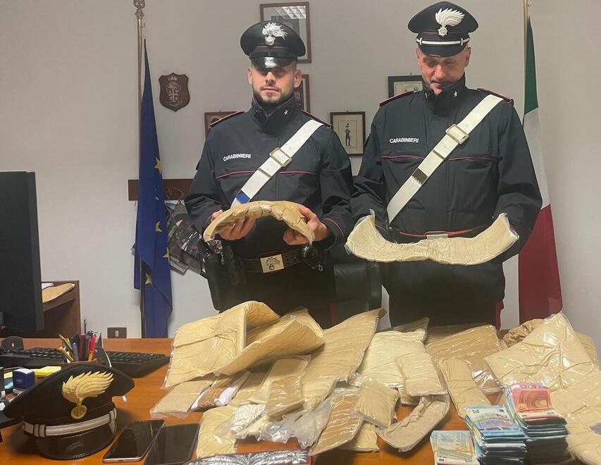 I carabinieri si fingono postini e trovano 25 chili di cocaina in casa di un 31enne
