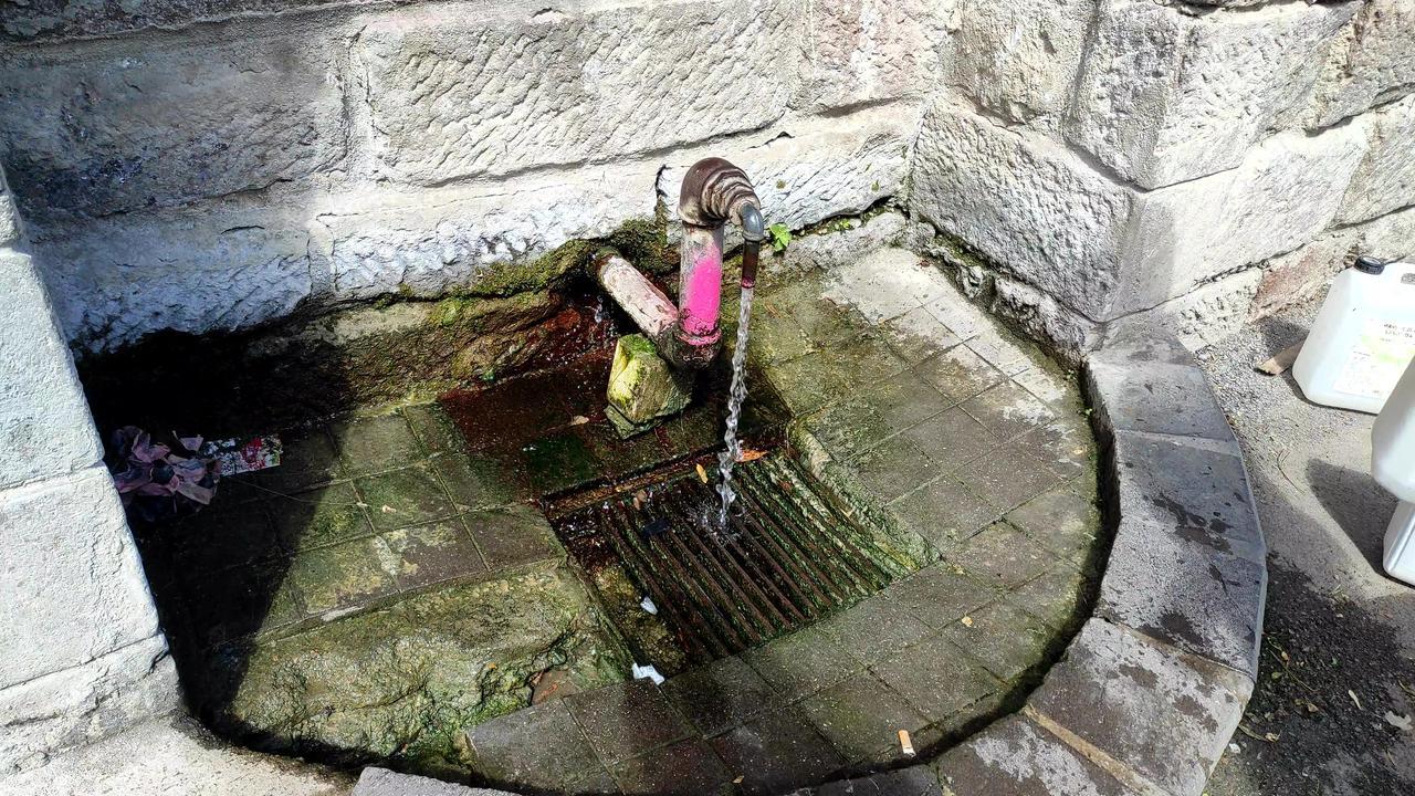 Il punto di presa nelle vicinanze della fontana della Billellera, a Sorso