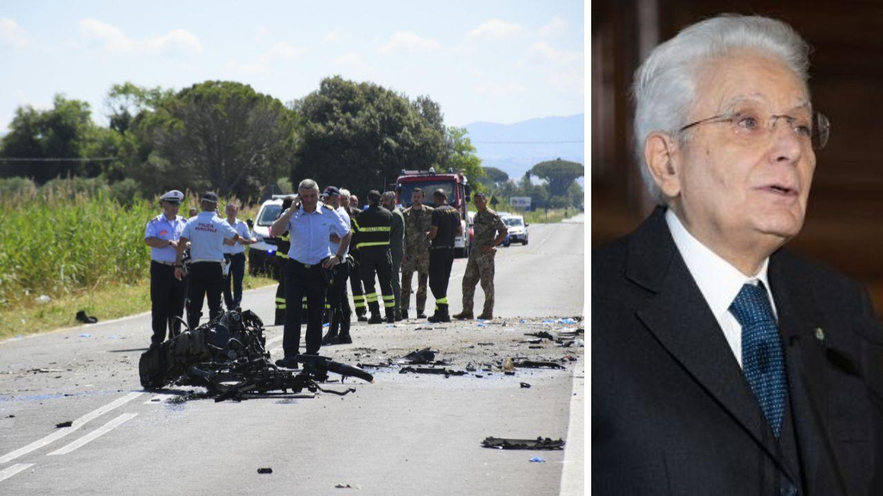 Mortale a Grosseto, il cordoglio di Mattarella per i militari: «Intensa partecipazione al dolore»