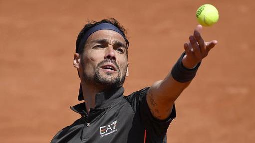 Fognini in campo al Challenger di Sassuolo