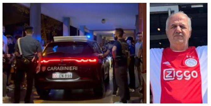
	L'intervento dei carabinieri, a destra la vittima&nbsp; Ilirian&nbsp; Minaj

