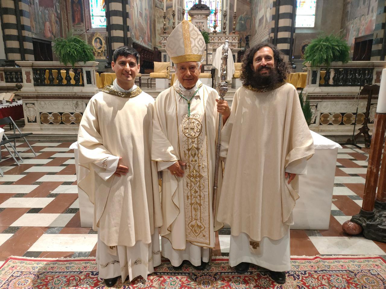 Michele Di Stefano, il vescovo Giovanni Nerbini e Giulio Vannucci