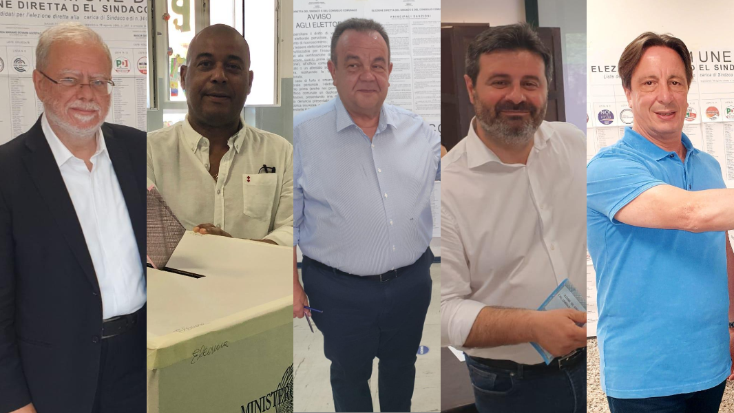 I candidati al voto: fiduciosi, con la scheda in mano e col sorriso da futuro sindaco
