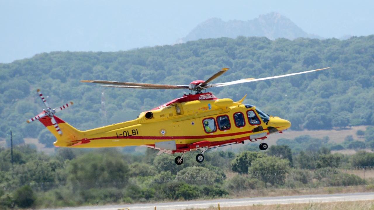 L'elisoccorso durante un intervento