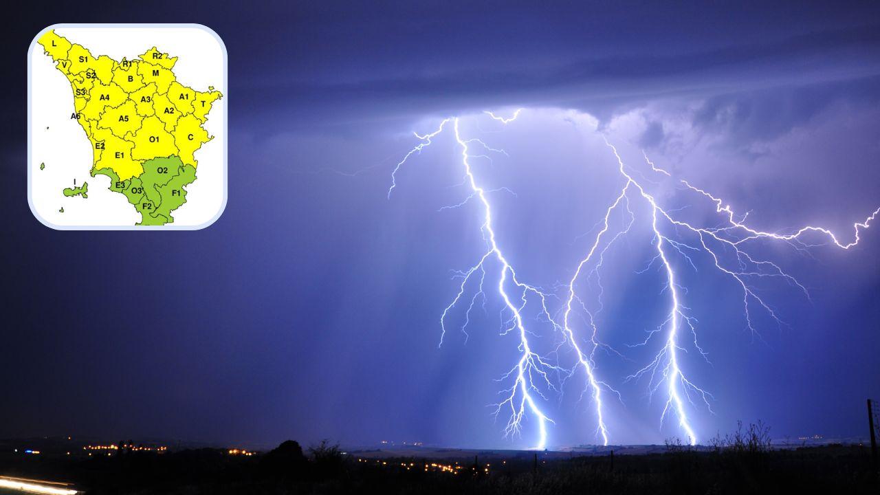 Torna il maltempo in Toscana, allerta gialla per temporali forti in quasi tutta la regione