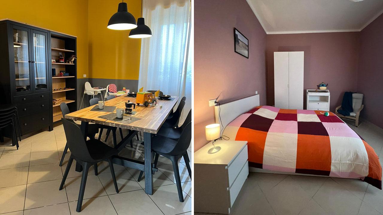 Due stanze della Casa Madre Bambino realizzata a Piombino