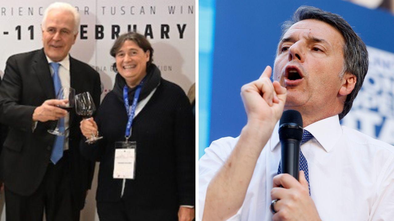 A sinistra Eugenio Giani e Stefania Saccardi; a destra Matteo Renzi