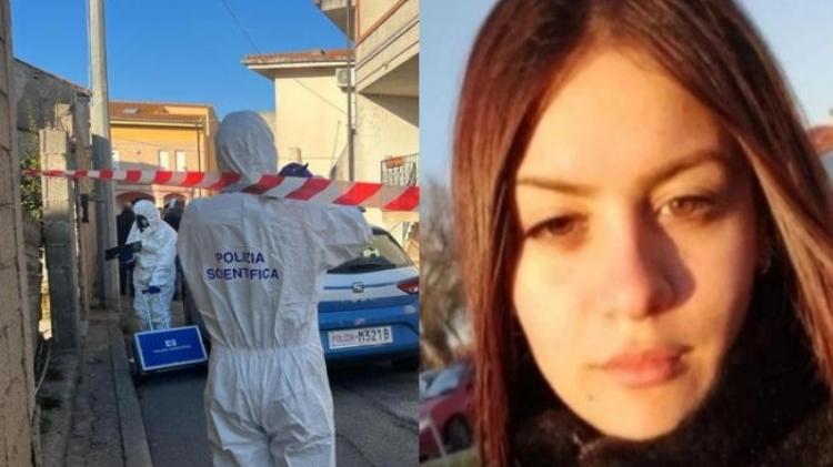 A destra Chiara, a sinistra un momento dei rilievi