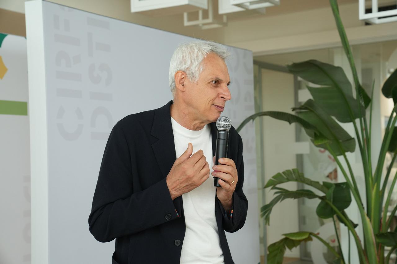 Il pivot Marco Massari alla presentazione degli eventi per i 50 anni della Pallacanestro Reggiana