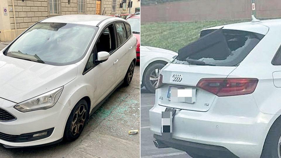 Firenze, blitz notturno di ladri e vandali: danneggiate più di venti auto