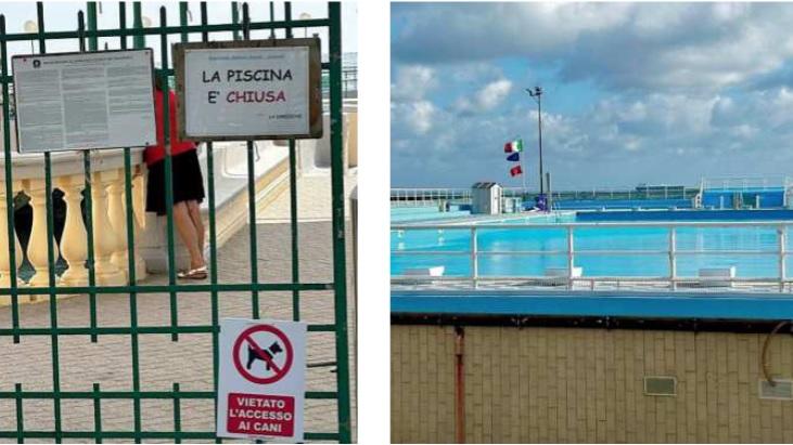 Livorno, piscina ancora chiusa ai bagni Pancaldi: «Aspettiamo le analisi dell’Asl»<br>