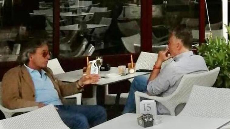 Scarascia e Marabotti al caffè Ginori in una foto che risalirebbe a maggio 2023