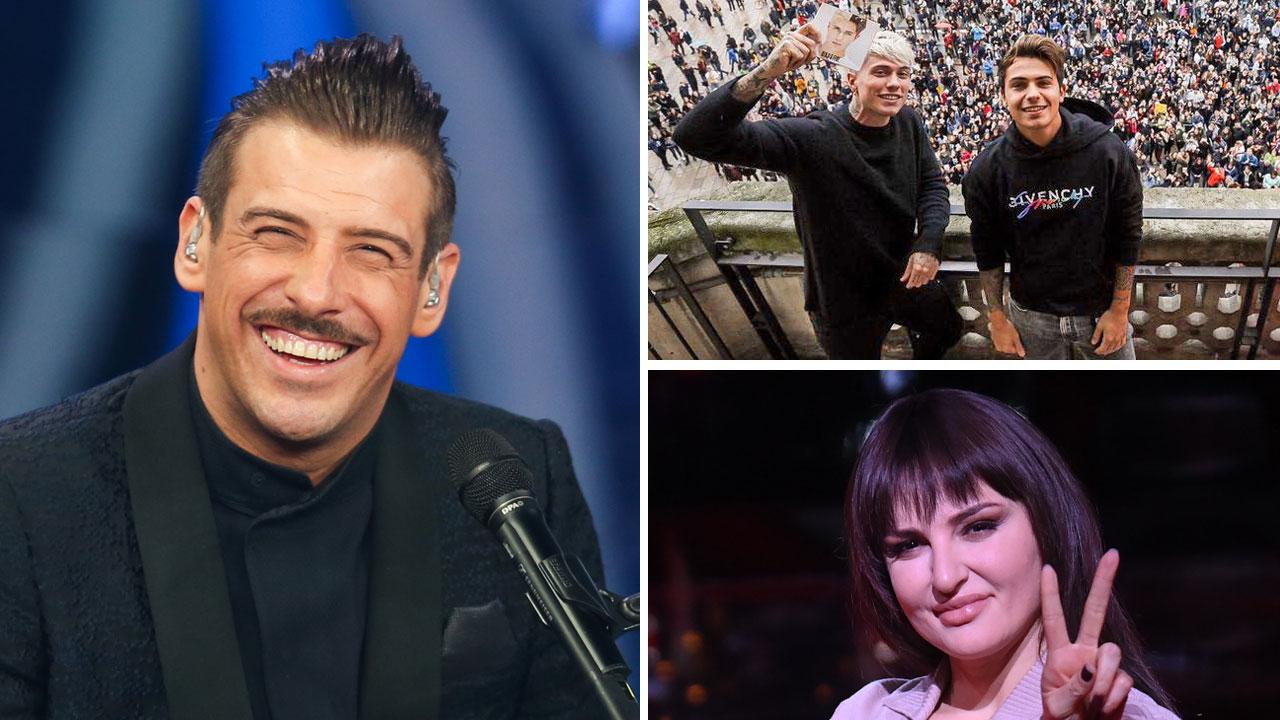 Da sinistra: Francesco Gabbani, Benji & Fede e Arisa