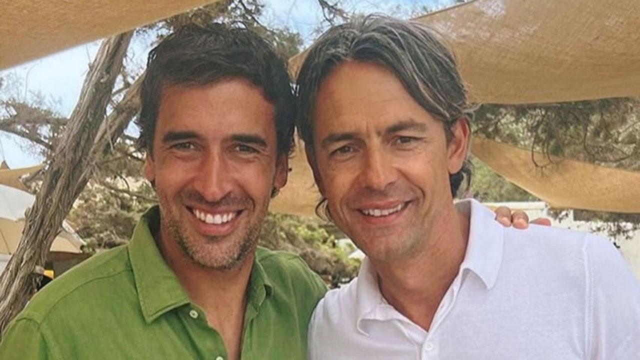 Pippo Inzaghi in questi giorni con Raul, dal suo profilo Instagram