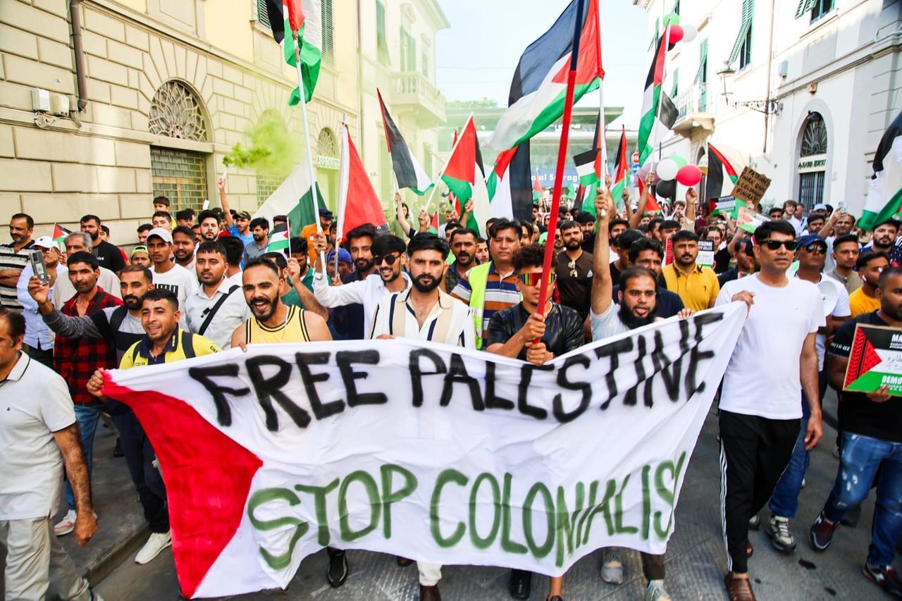 
	La manifestazione per la Palestina (foto Binoy Toroucly)

