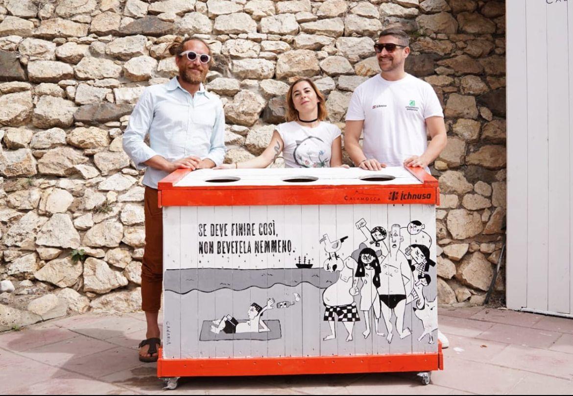 Arte e rispetto per l’ambiente, Ichnusa presenta gli eco-bidoni