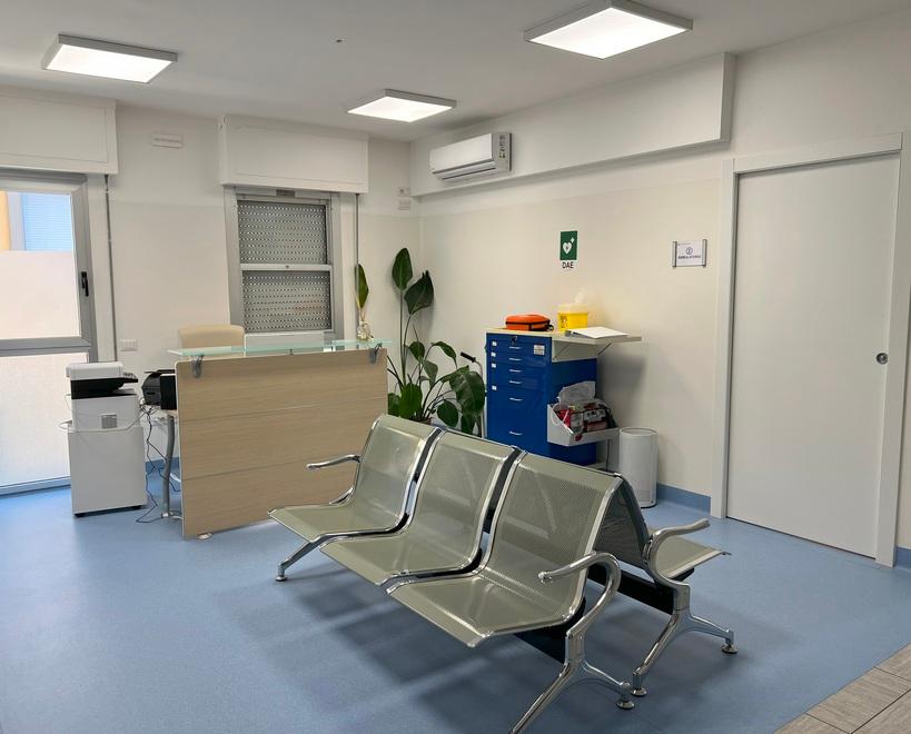 
	La sala d'aspetto del centro prelievi

